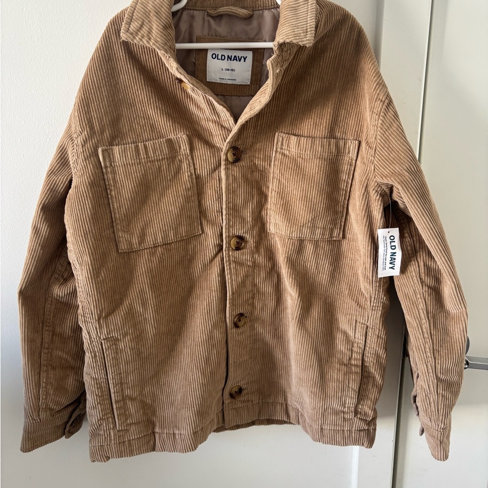 Old Navy Kids Tan Corduroy Shirt Jacket